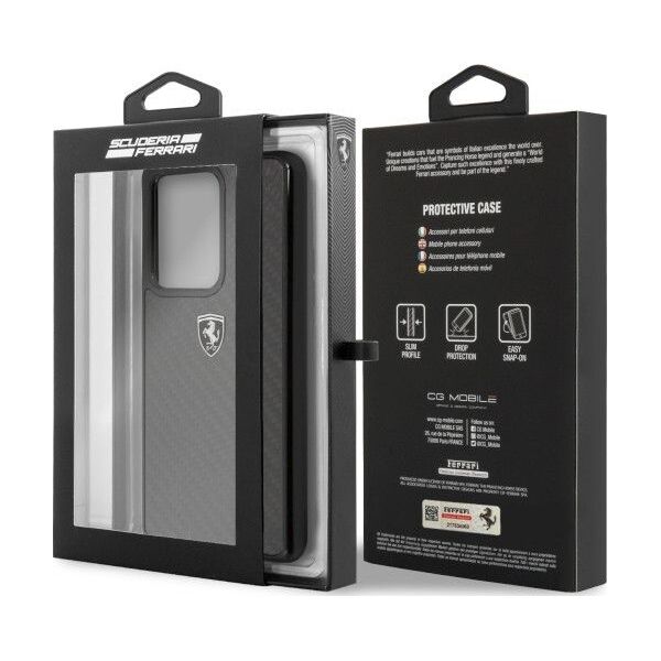 Ferrari Ferrari Hardcase FEHCAHCS69BK S20 Ultra G988 black/czarny Carbon Heritage
