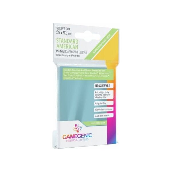 Gamegenic Gamegenic: Prime Standard American-Sized Sleeves (57x89 mm), 50 sztuk