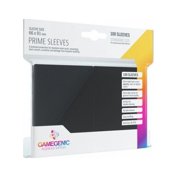 Gamegenic Gamegenic: Prime CCG Sleeves (66x91 mm) - Black, 100 sztuk