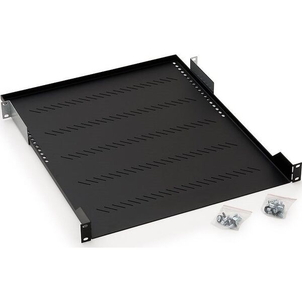 Triton TRITON Police s perforací 19", 1U/650mm, nosnost 40kg, černá