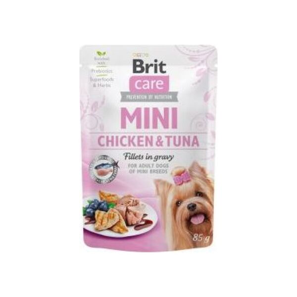 Brit Brit Care Adult Mini Chicken Tuna Fillets in Gravy Kurczak z Tuńczykiem w Sosie 85 G
