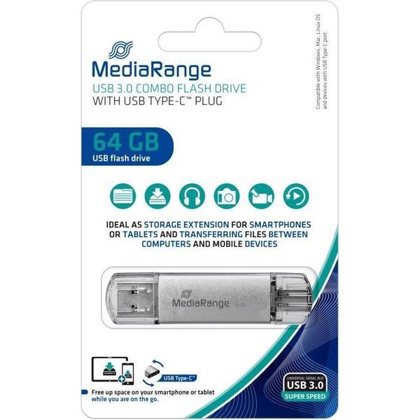 Pendrive MediaRange 64 GB  (MR937)