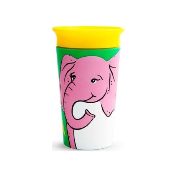 Munchkin MUNCHKIN KUBEK 360 ECO WILDLOVE SŁOŃ, 266 ML