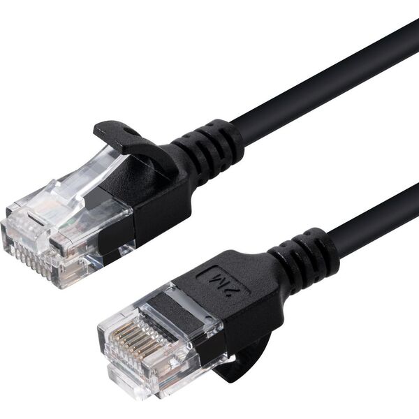 MicroConnect U/UTP CAT6A Slim 0.25M Black