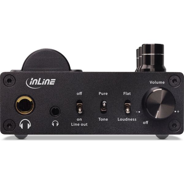 Wzmacniacz słuchawkowy InLine Lampowy AmpUSB-EQ DAC