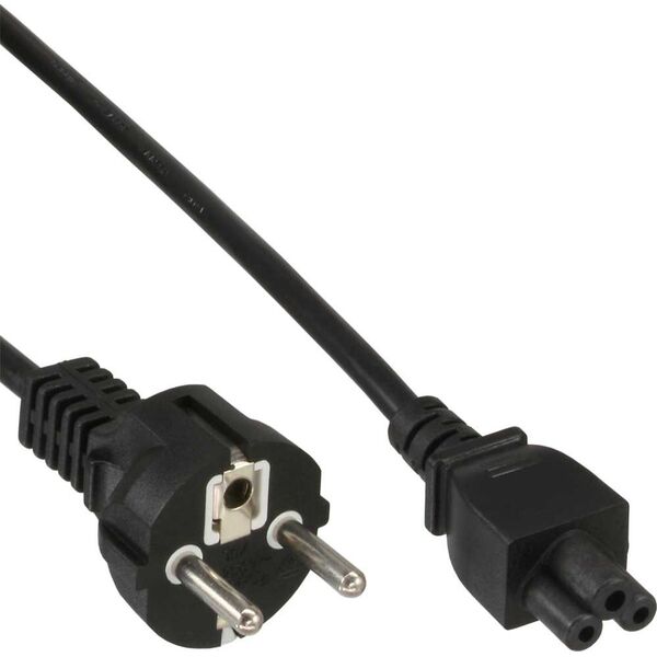 Kabel zasilający InLine InLine Kabel zasilający typu F niemiecki do "" Myszki Miki "" Wtyk notebooka czarny 0,3m