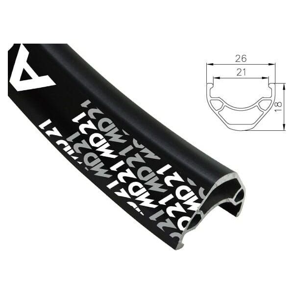 Alexrims Obręcz mtb ALEXRIMS MD21 27.5"x36otw. Tubeless Ready H.tarczowy kapslowana czarna