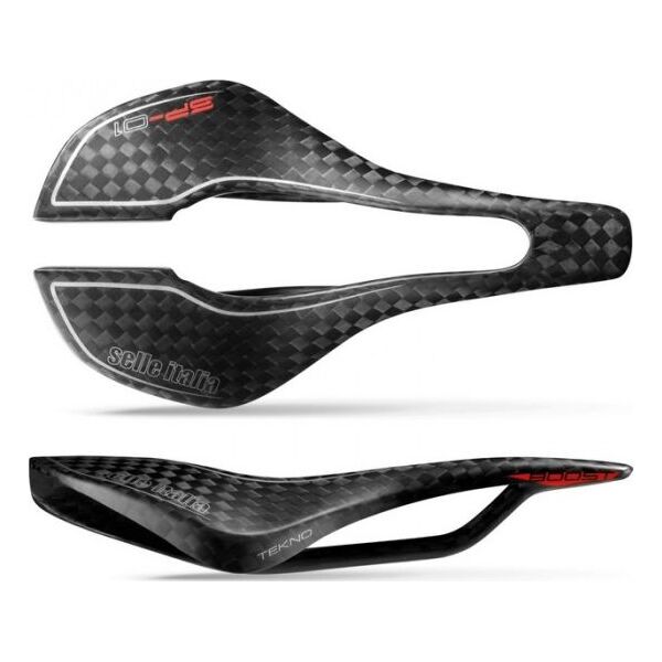 Selle Italia Siodło SELLE ITALIA SP-01 BOOST TEKNO SUPERFLOW L (id match - L3) Hi-Tech carbon 7x9, czarne (NEW)