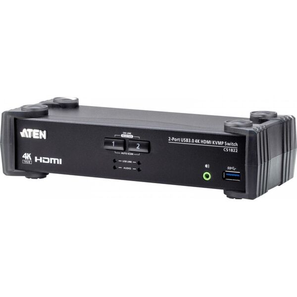 Przełącznik Aten Przełącznik KVMP USB 3.0 4K HDMI CS1822-AT-G