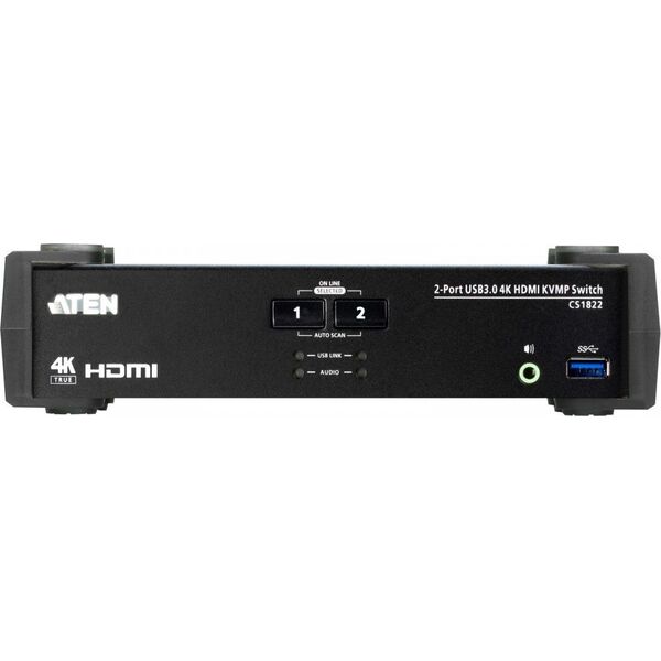 Przełącznik Aten Przełącznik KVMP USB 3.0 4K HDMI CS1822-AT-G