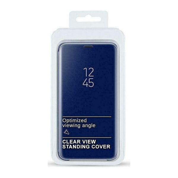 Etui Clear View Samsung A21 A215 niebieski/blue