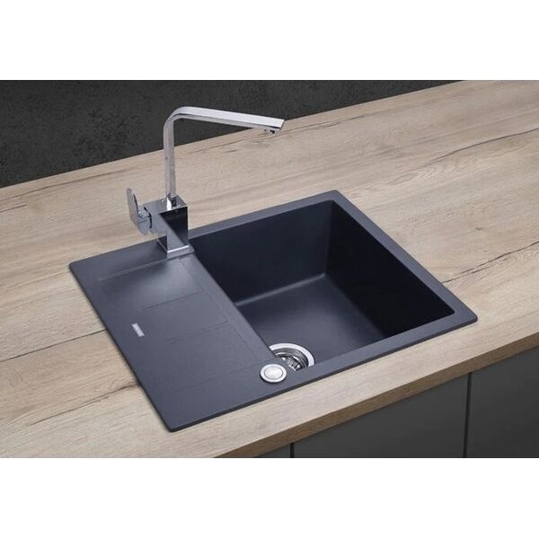 Zlewozmywak Concept DG05C45dg  kuchenny granitowy z ociekaczem CIEMNO SZARY