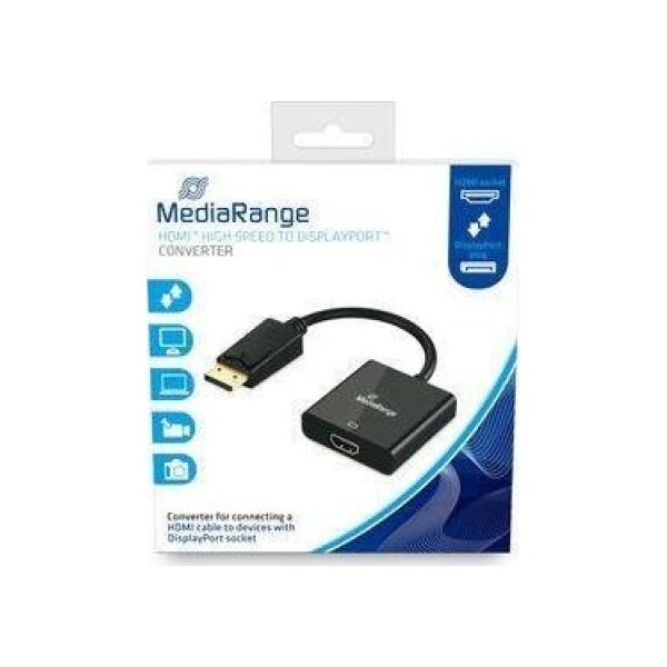 Adapter AV MediaRange DisplayPort - HDMI czarny (MRCS177)