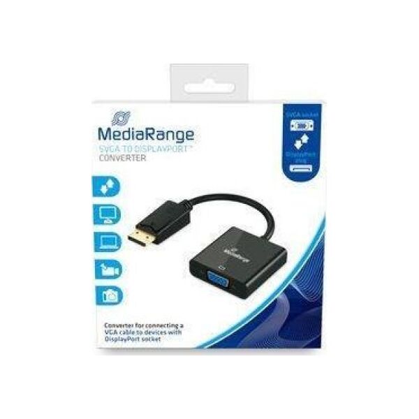 Adapter AV MediaRange DisplayPort - D-Sub (VGA) czarny (MRCS173)