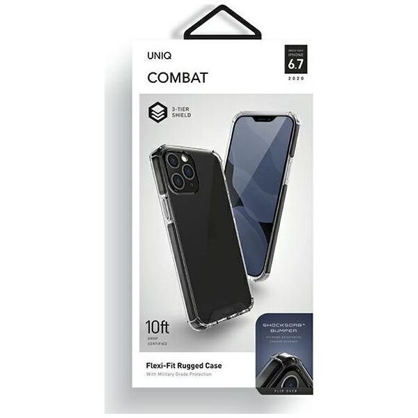Uniq UNIQ etui Combat iPhone 12 Pro Max 6,7" czarny/carbon black