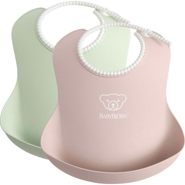 BabyBjorn BabyBjorn Śliniaki 2 szt. Powder Green/ Powder Pink