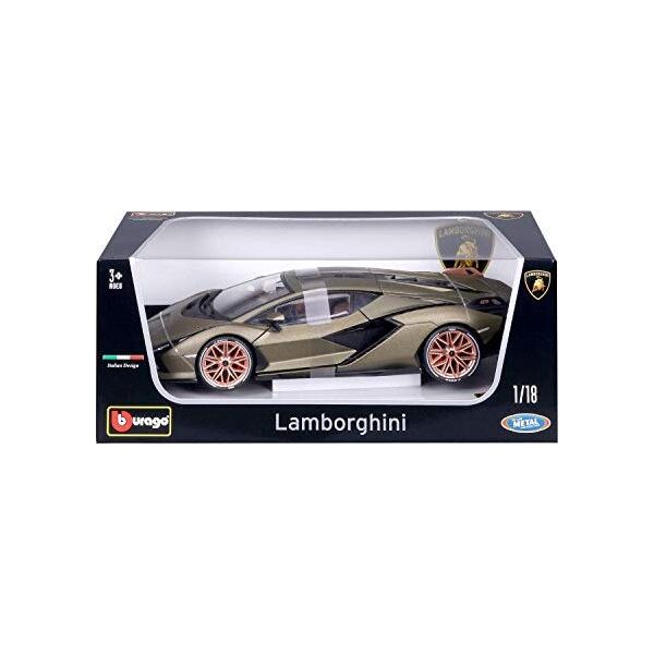 Bburago Lamborghini Sin FKP 37 model samochodu w skali 1:18, Electric Gold (18-11046)