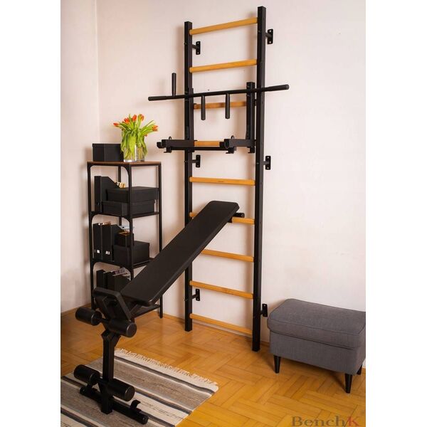 BenchK Drabinka gimnastyczna drążek poręcz i ławka BenchK 713B (830016)