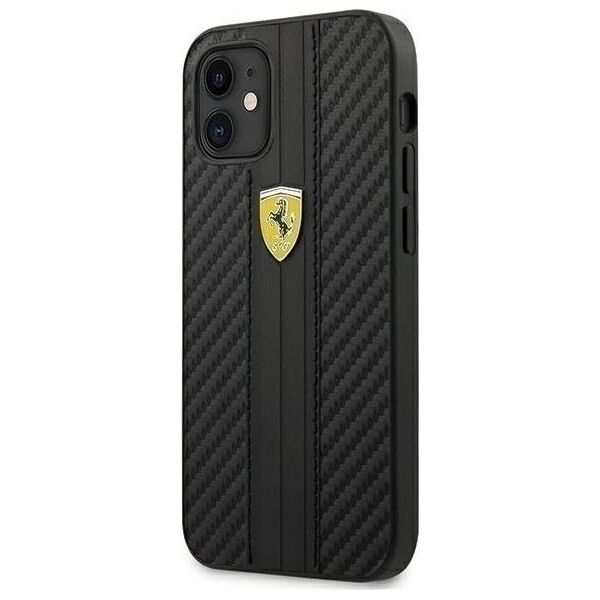 Ferrari Ferrari FESNECHCP12SBK iPhone 12 mini 5,4" czarny/black hardcase On Track PU Carbon