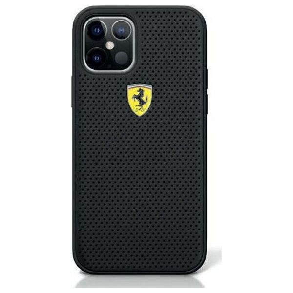 Ferrari Ferrari FESPEHCP12MBK iPhone 12/12 Pro 6,1" czarny/black hardcase On Track Perforated