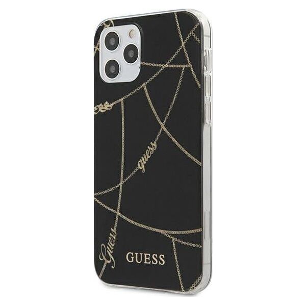 Guess Guess GUHCP12LPCUCHBK iPhone 12 Pro Max 6,7" czarny/black hardcase Gold Chain Collection