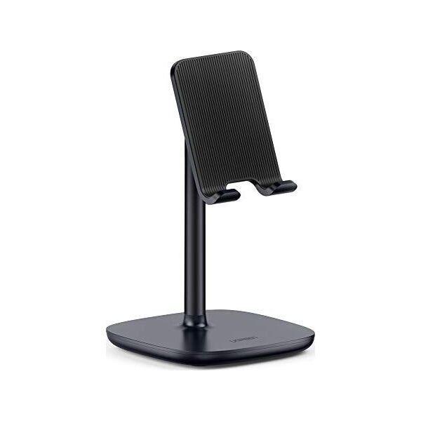 Podstawka Ugreen UGREEN stojak na telefon stacjonarny uchwyt na telefon regulowany uchwyt na telefon stojak na smartfona kompatybilny z iPhone 11 Pro X 8 Plus, Samsung M30s M20 S10, Huawei P30 Pro P20 Pro, iPad Mini 2 3 4 Czarny