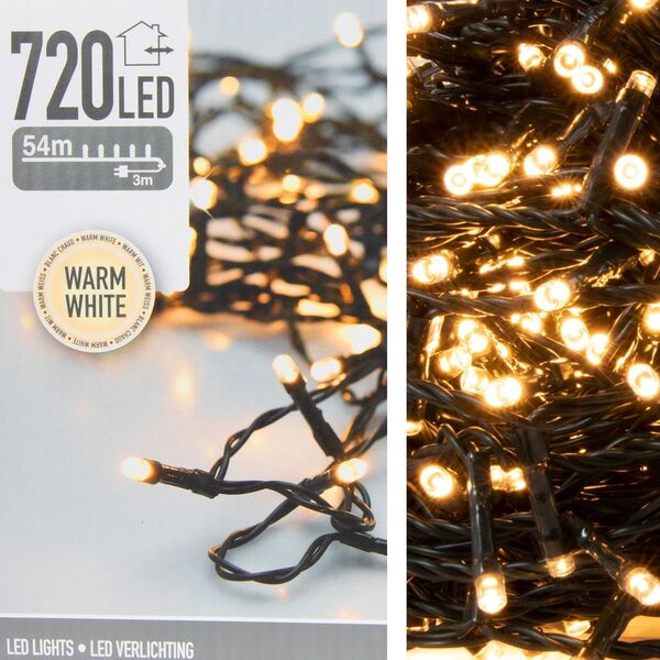 Lampki choinkowe ASJ Commerce 720 LED białe ciepłe