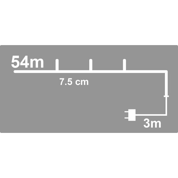 Lampki choinkowe ASJ Commerce 720 LED białe ciepłe