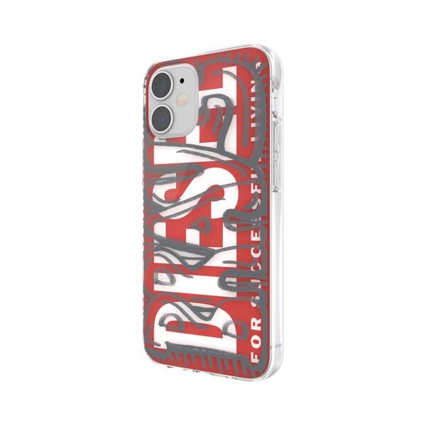 DIESEL SNAP CASE CLEAR IPHONE 12 MINI CZERWONY standard