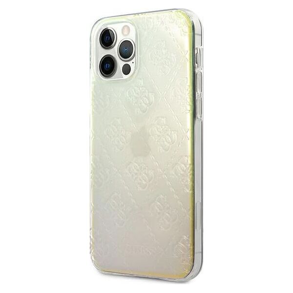 Guess Guess GUHCP12M3D4GIRBL iPhone 12/12 Pro 6,1 opalowy/iridescent hardcase 4G 3D Pattern Collection