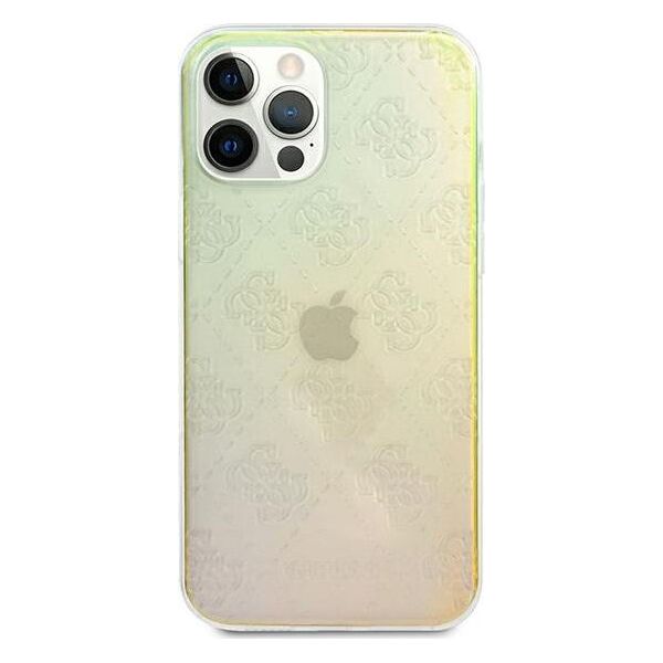 Guess Guess GUHCP12M3D4GIRBL iPhone 12/12 Pro 6,1 opalowy/iridescent hardcase 4G 3D Pattern Collection