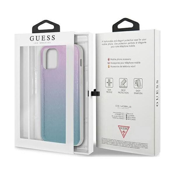 Guess Guess GUHCP12L3D4GGBP iPhone 12 Pro Max 6,7 niebiesko-różowy/blue&pink hardcase 4G 3D Pattern Collection