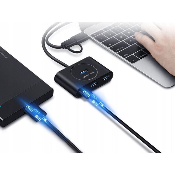 HUB USB Ugreen CR113 4x USB-A 3.0 (UGR601BLK)