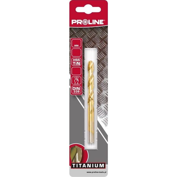 Wiertło Pro-Line WIERTŁO DO MET HSS TIN DIN338 SZLF.4.0MM SZT.2 BLIST PROLINE