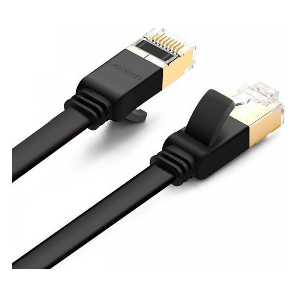 Ugreen Płaski kabel sieciowy UGREEN NW106 Ethernet RJ45, Cat.7, STP, 8m (czarny)