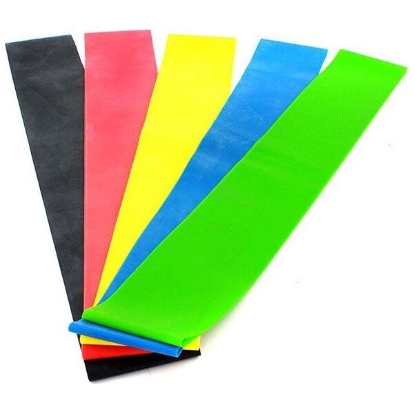 Sports Equipment Mini Band FT37 różne poziomy oporu w zestawie wielokolorowy 5 szt.
