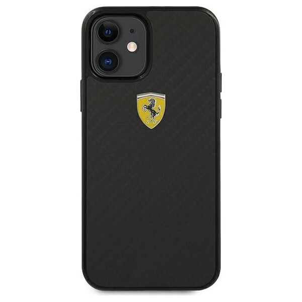 Ferrari Ferrari FERCAHCP12SBK iPhone 12 mini 5,4 czarny/black hardcase On Track Real Carbon
