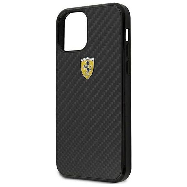 Ferrari Ferrari FERCAHCP12SBK iPhone 12 mini 5,4 czarny/black hardcase On Track Real Carbon