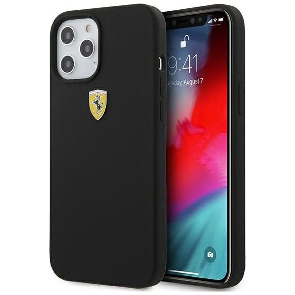 Ferrari Ferrari FESSIHCP12LBK iPhone 12 Pro Max 6,7 czarny/black hardcase On Track Silicone