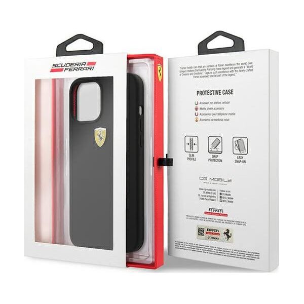 Ferrari Ferrari FESSIHCP12LBK iPhone 12 Pro Max 6,7 czarny/black hardcase On Track Silicone
