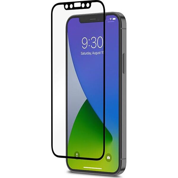 Moshi Moshi iVisor AG - Matowa folia ochronna na ekran iPhone 12 / iPhone 12 Pro (czarna ramka)
