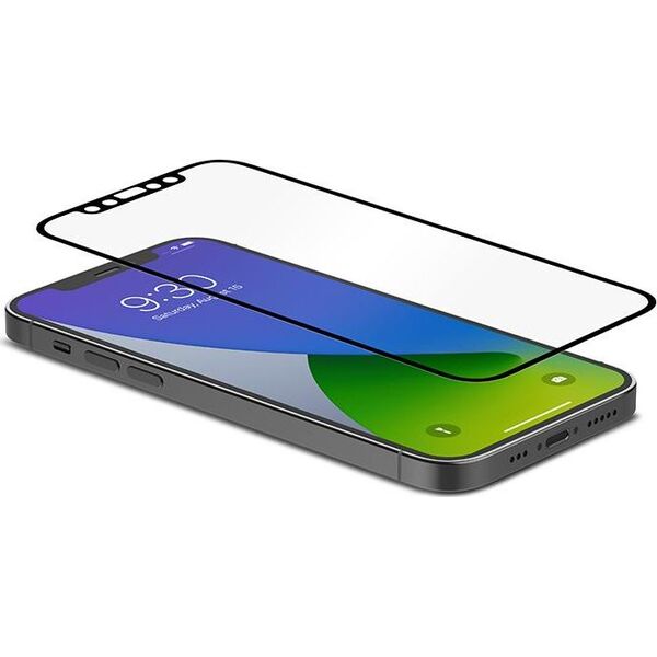 Moshi Moshi iVisor AG - Matowa folia ochronna na ekran iPhone 12 / iPhone 12 Pro (czarna ramka)