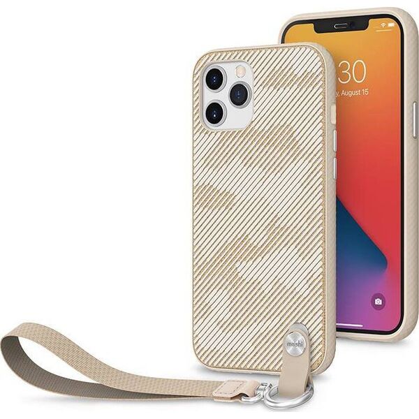 Moshi Moshi Altra - Etui z odpinaną smyczką na iPhone 12 / iPhone 12 Pro (Sahara Beige)