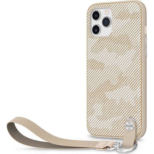 Moshi Moshi Altra - Etui z odpinaną smyczką na iPhone 12 / iPhone 12 Pro (Sahara Beige)