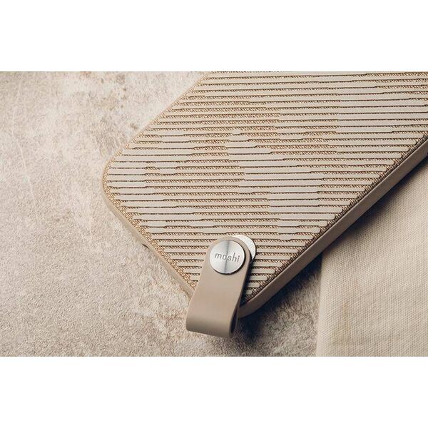 Moshi Moshi Altra - Etui z odpinaną smyczką na iPhone 12 / iPhone 12 Pro (Sahara Beige)