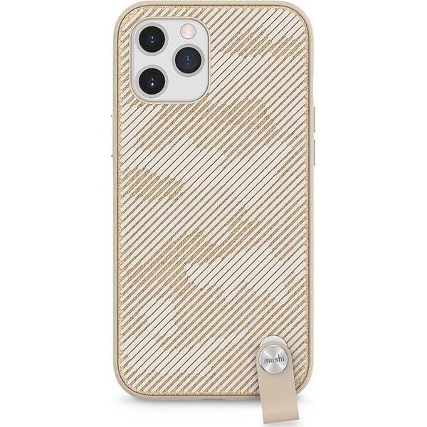 Moshi Moshi Altra - Etui z odpinaną smyczką na iPhone 12 / iPhone 12 Pro (Sahara Beige)