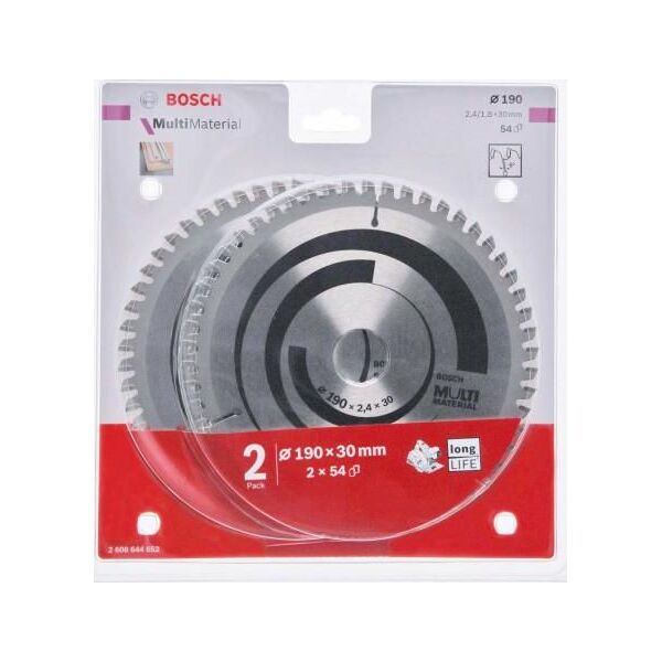 Bosch Piła Tarczowa Dwupak Optiline Wood 190x2,4/1,8x30x48z B2608644652