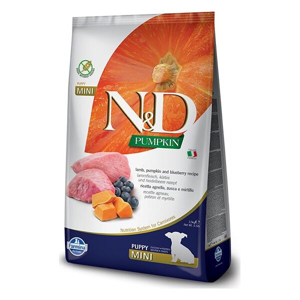 Farmina N&d gf pumpkin lamb&blueberry puppy mini 2,5 kg