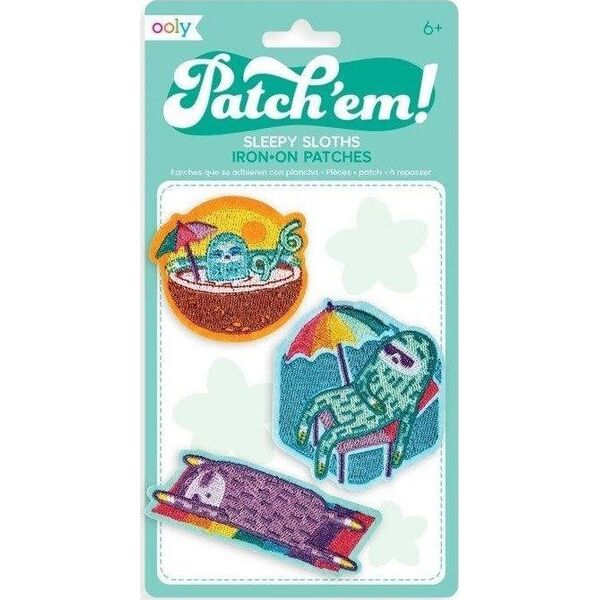 Kolorowe Baloniki Naprasowanki Patch Em - Śpiące Leniwce
