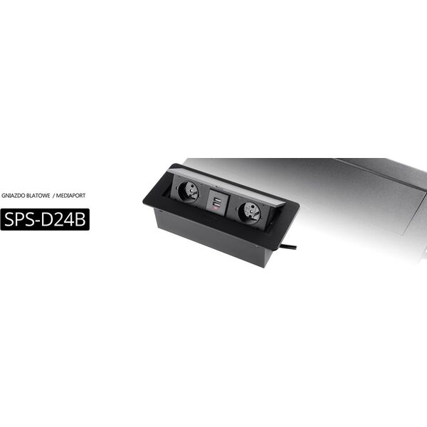 Spacetronik Gniazdo Blatowe Otwierane 2x USB Spacetronik SPS-D24B
